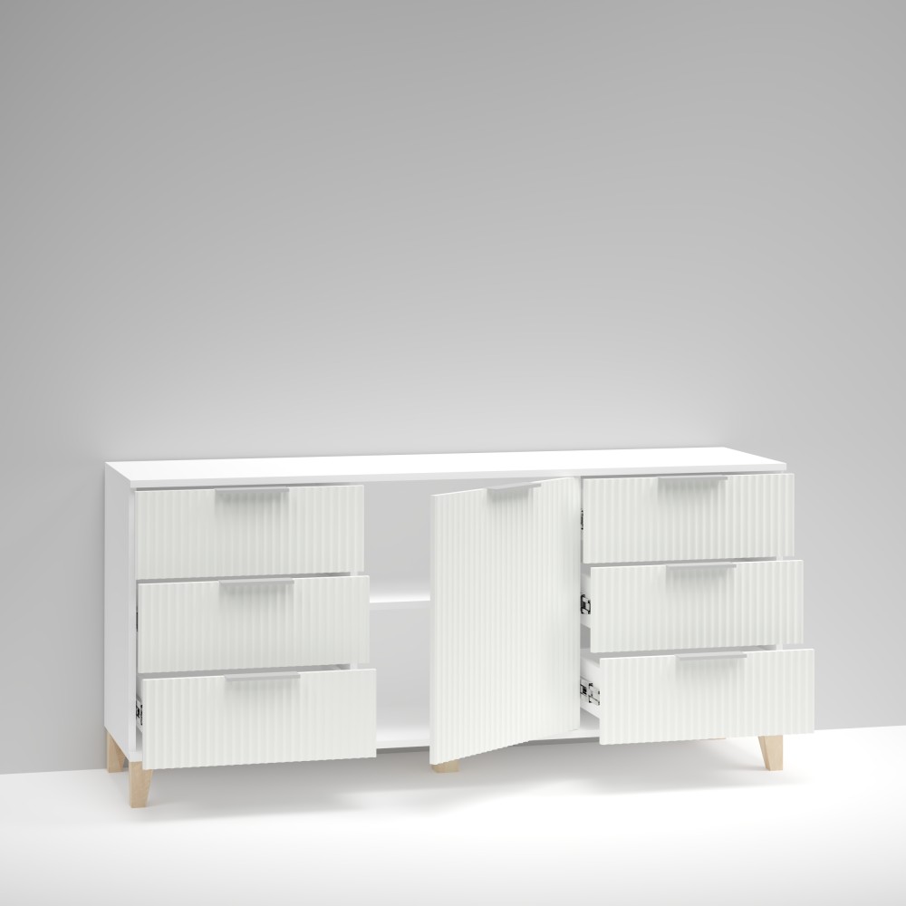 комод Сальвадор-19 белый - милк с ящиками и дверцей.jpg