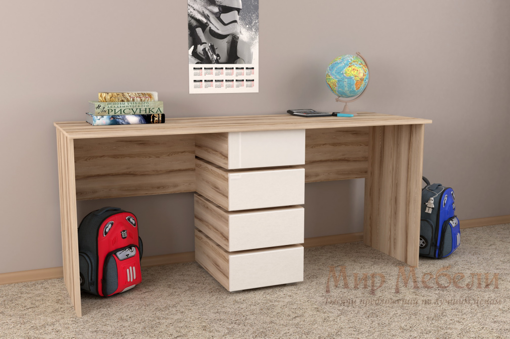 письменный стол Мебелеф 19 белый глянец.jpg