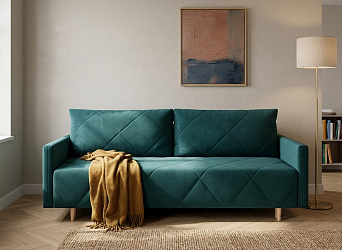 Диван еврокнижка "Милли" велюр зара изумруд