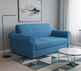 Диван аккордеон на металлокаркасе "Загреб" мазерати блю 33