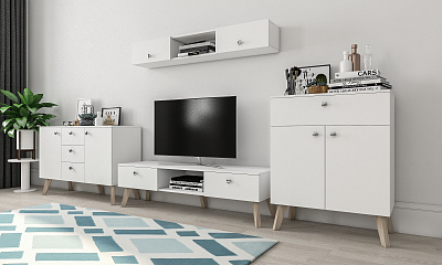 Модульная стенка для гостиной "Север-8"