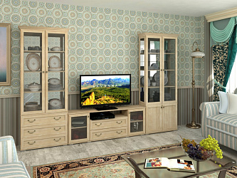 Модульная стенка для гостиной "Витраж-6"
