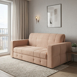 Диван аккордеон на металлокаркасе "Соренто-2" макс беж 07