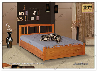 Деревянная кровать "Амадина с ящиками"