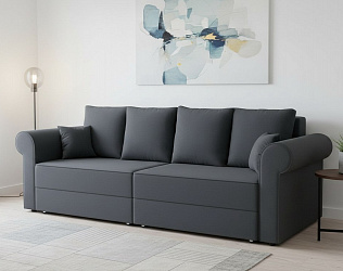 Диван еврокнижка "Флоренция" трансформер, велюр зара грей 18