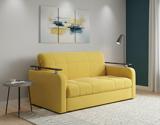 Диван аккордеон на металлокаркасе "Ромул"  мазерати еллоу 13