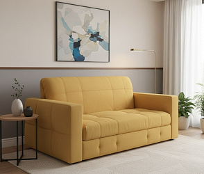 Диван аккордеон на металлокаркасе "Соренто-2" макс еллоу 27