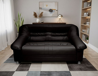 Диван "Карелия нераскладной черный 2-х местный"