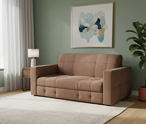 Диван аккордеон на металлокаркасе "Соренто-2" зара браун 20