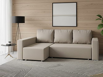 Угловой диван "Марко" велюр зара лайт браун 05