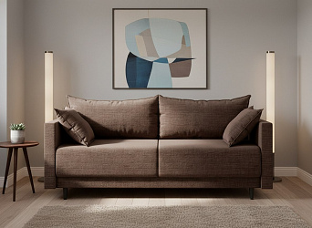 Диван на пантографе "Юнган" рогожка дрим браун