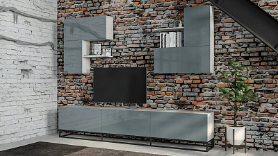 Модульная стенка для гостиной "Лофт-3"