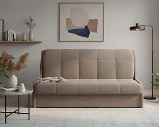 Диван аккордеон "Токио" велюр зара лайт браун 05
