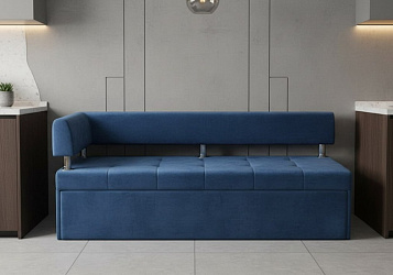 Кухонный диван "Дельфин" синий