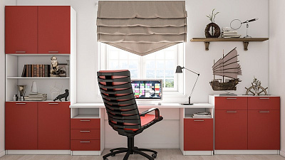 Модульная подростковая мебель у окна "Алиса-8"