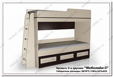 Двухъярусная кровать "Мебелайн-5"